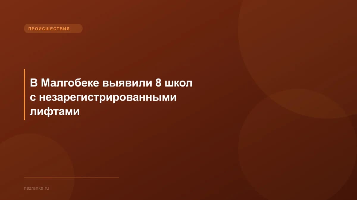 В Малгобеке выявили 8 школ с незарегистрированными лифтами