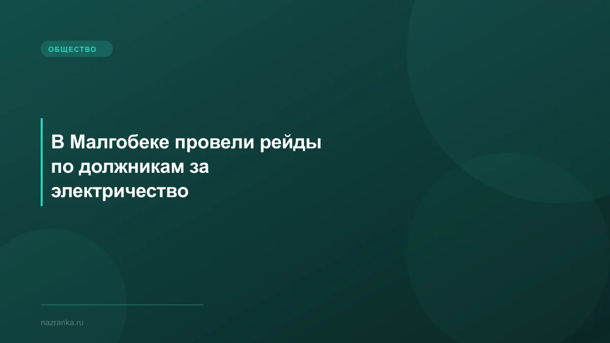 В Малгобеке провели рейды по должникам за электричество